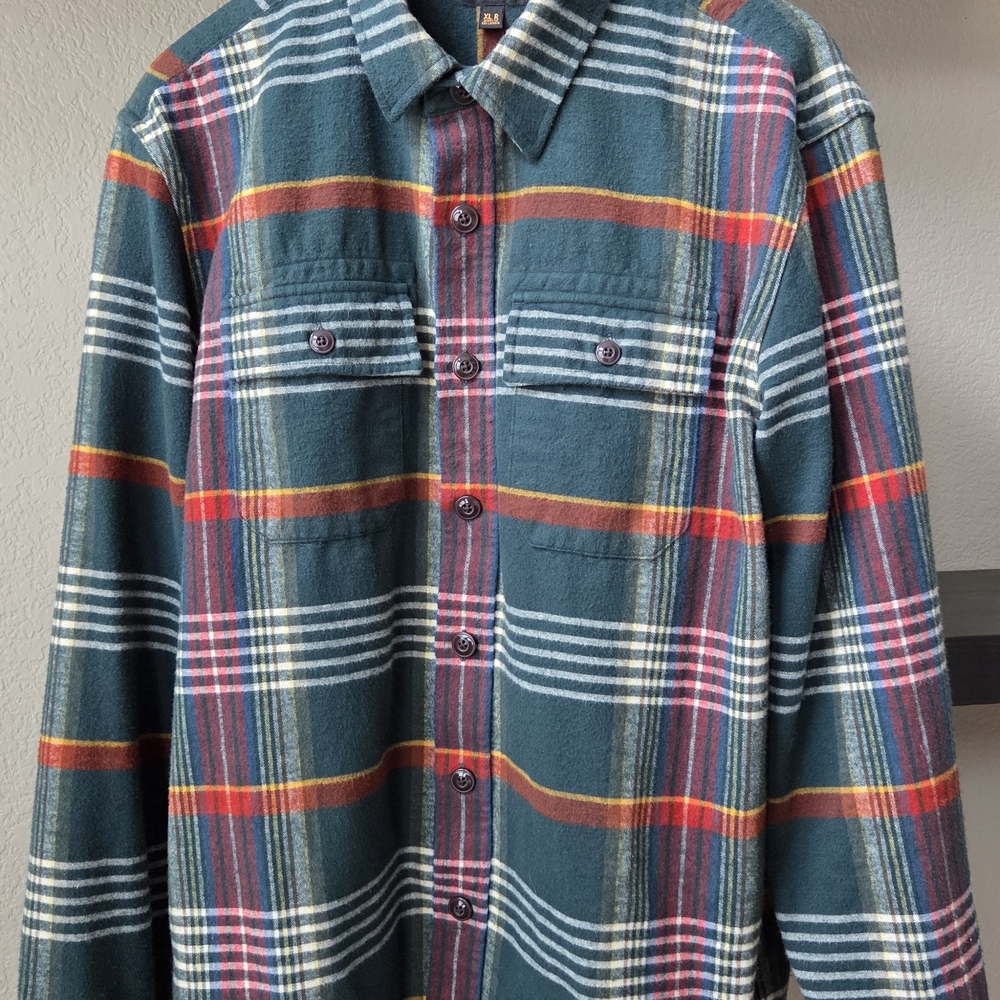 LL Bean Men's Signature 1933 Chamois Cloth Shirt, Regular Fit, Pattern